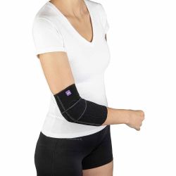 Т-8204 (L) Бандаж на локтевой сустав (с сил. вставками, трикотажный, черный)