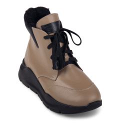 DTD-606 (цв.5-бежевый) Ботинки (молния и шнурки)